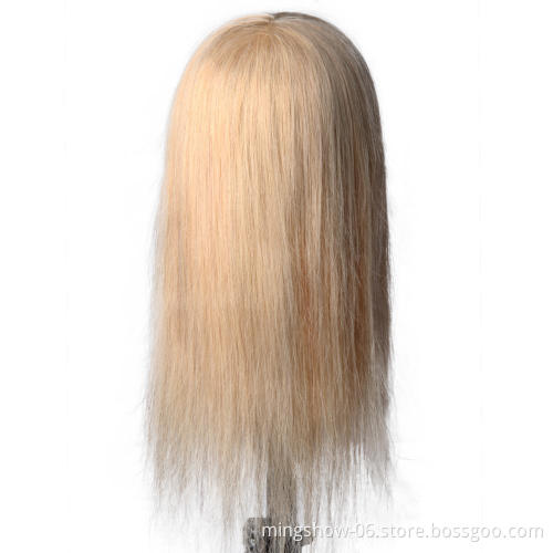 16" Blonde Hair Mannequin Head Professional Training Head Practise Hairstyle Nice Hairdressing Head Mannequin